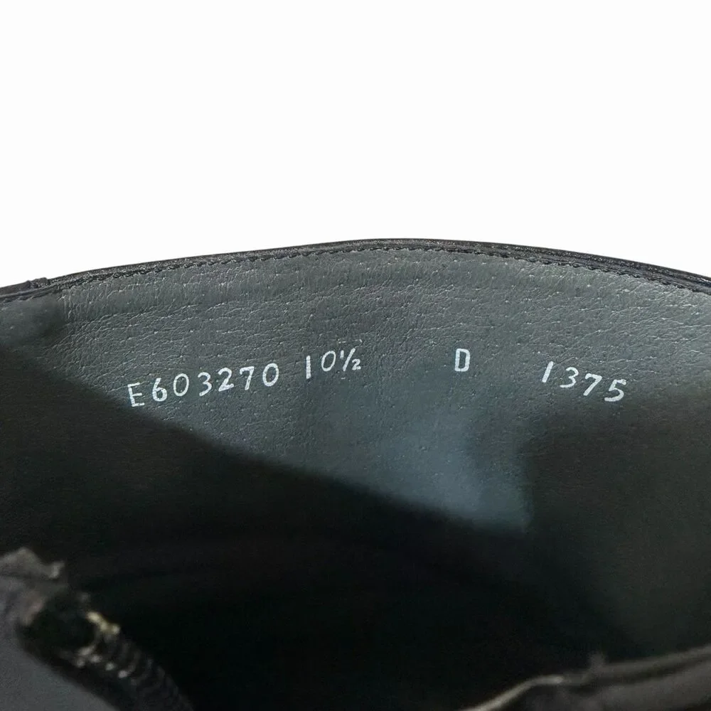 Vintage Premium Quality Chelsea Style Black Leather Zipper Boots Mens  10.5D